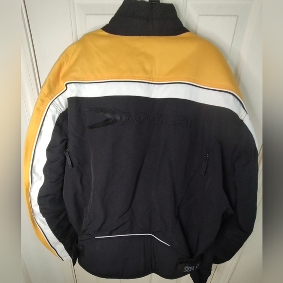 Joe Rocket Ballistic Series Padded Motorcycle Jacket Yellow & Black Mens Size XL - Picture 2 of 9